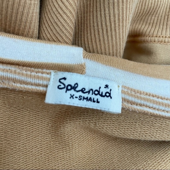 SPLENDID Tan Zip Up Hoodie Jacket - Picture 5 of 7